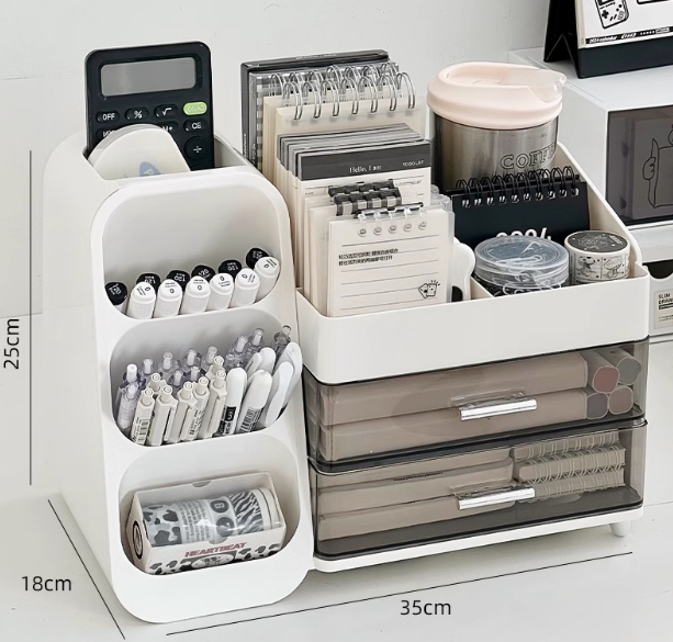 抽屉式桌面收纳盒学生办公室书桌文具杂物置物架大容量整理笔筒箱 抽屉式桌面收纳盒学生办公室书桌文具杂物置物架大容量整理笔筒箱